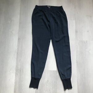 VINCE WOMENS PANTS BLUE 100% SILK JOGGERS XS
